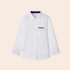 Size 8 Boys Mayoral Classic White Button-Down Shirt for Kids